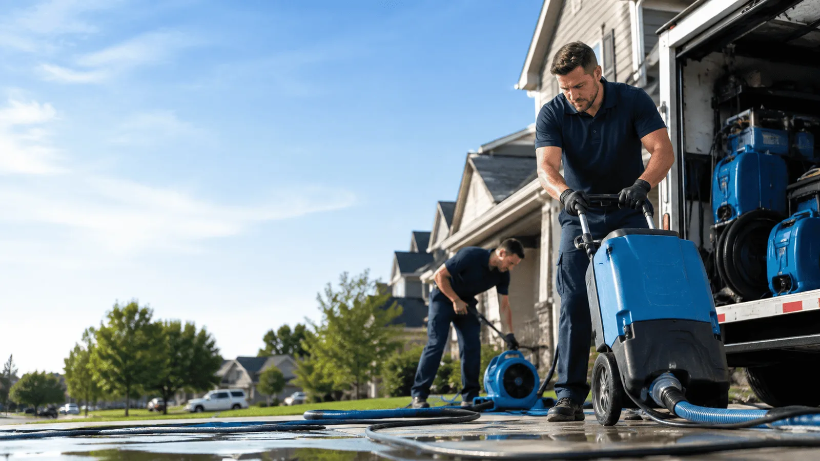 Dehumidification being performed in Knox Dale, PA
